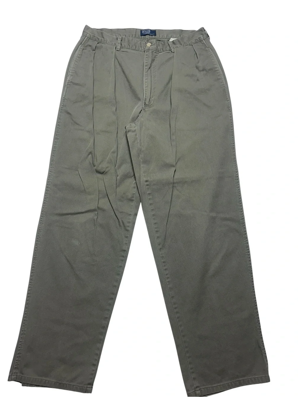 Vintage 90s Polo Ralph Lauren Pleated Chinos Olive Made USA 34x30
